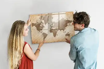 Mapa del mundo magnético de pared con rotulador incluido