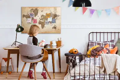 Mapa del mundo magnético de pared con rotulador incluido