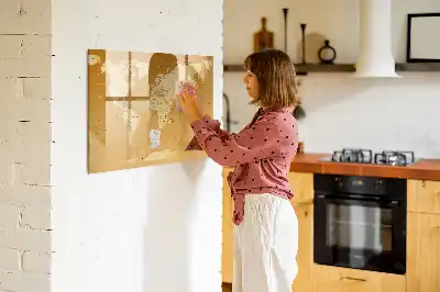 Mapa del mundo pizarra borrable de cristal con imanes