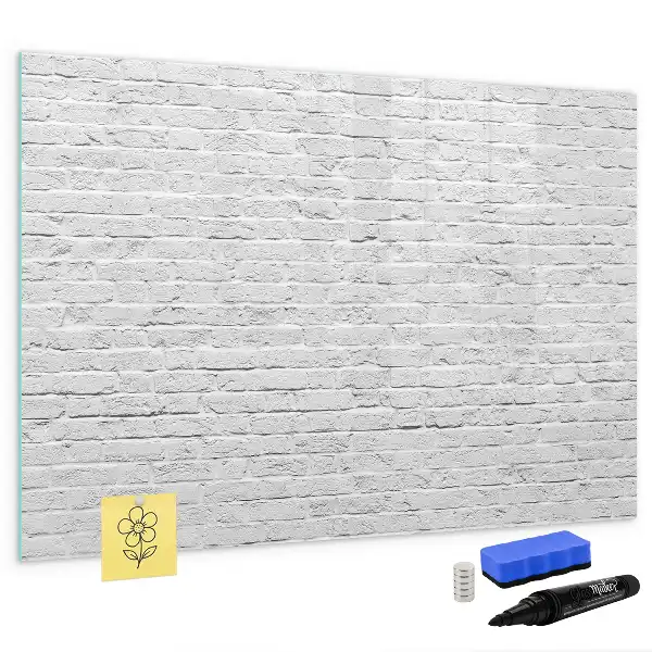 Pizarra magnética de pared con diseño de ladrillo y rotulador incluido
