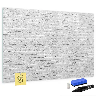 Pizarra magnética de pared con diseño de ladrillo y rotulador incluido