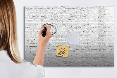 Pizarra magnética de pared con diseño de ladrillo y rotulador incluido