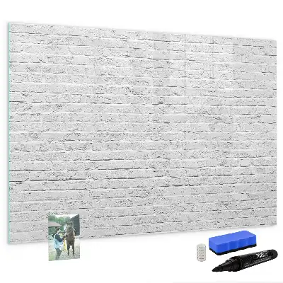 Pizarra magnética de pared con diseño de ladrillo y rotulador incluido