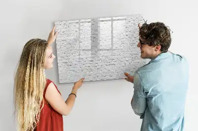 Pizarra magnética de pared con diseño de ladrillo y rotulador incluido