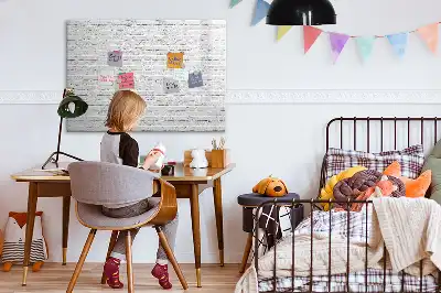 Pizarra magnética de pared con diseño de ladrillo y rotulador incluido