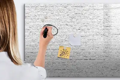 Pizarra magnética de pared con diseño de ladrillo y rotulador incluido