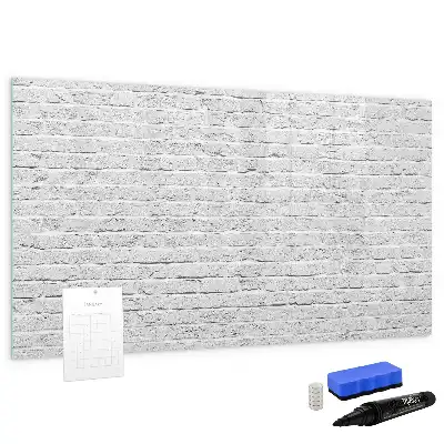 Pizarra magnética de pared con diseño de ladrillo y rotulador incluido
