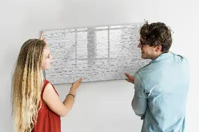 Pizarra magnética de pared con diseño de ladrillo y rotulador incluido