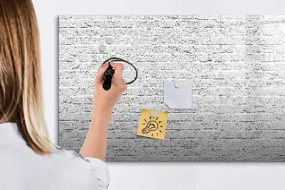 Pizarra magnética de pared con diseño de ladrillo y rotulador incluido