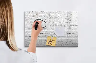 Pizarra magnética de pared con diseño de ladrillo y rotulador incluido