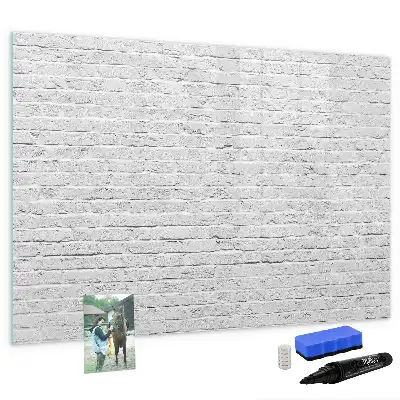 Pizarra magnética de pared con diseño de ladrillo y rotulador incluido