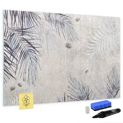 Pizarra magnética de pared con rotulador diseño hoja de palma