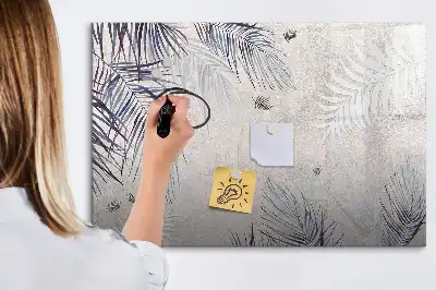 Pizarra magnética de pared con rotulador diseño hoja de palma