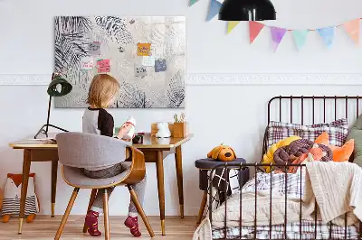 Pizarra magnética de pared con rotulador diseño hoja de palma