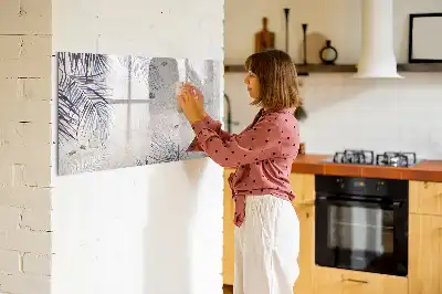Pizarra magnética de pared con rotulador diseño hoja de palma