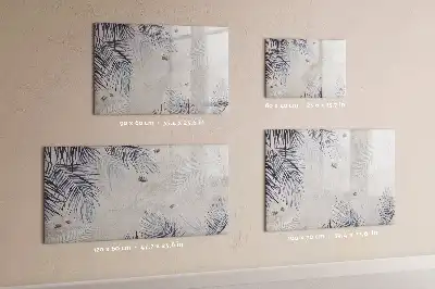 Pizarra magnética de pared con rotulador diseño hoja de palma