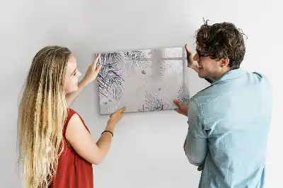 Pizarra magnética de pared con rotulador diseño hoja de palma
