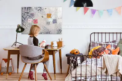 Pizarra magnética de pared con rotulador diseño hoja de palma