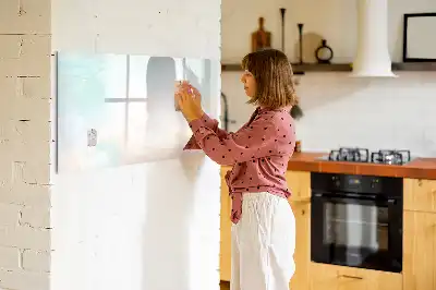Pizarra magnética de pared con rotulador diseño de mármol en acuarela