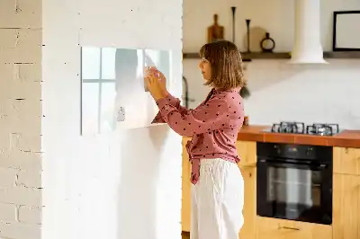 Pizarra magnética de pared con rotulador diseño de mármol en acuarela