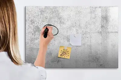 Pizarra magnética de pared con rotulador acabado en aspecto de hormigón