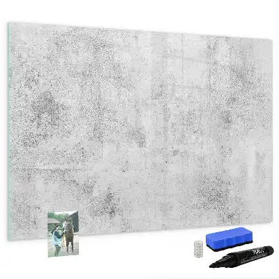 Pizarra magnética de pared con rotulador acabado en aspecto de hormigón