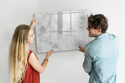 Pizarra magnética de pared con rotulador acabado en aspecto de hormigón