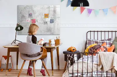 Pizarra magnética de pared con rotulador acabado en aspecto de hormigón