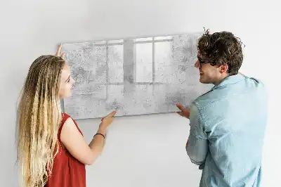 Pizarra magnética de pared con rotulador acabado en aspecto de hormigón