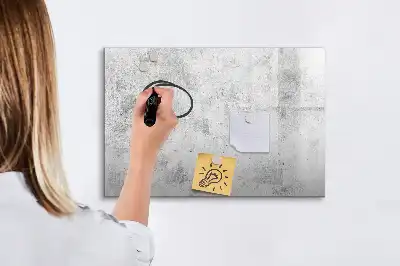 Pizarra magnética de pared con rotulador acabado en aspecto de hormigón