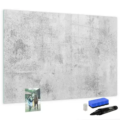 Pizarra magnética de pared con rotulador acabado en aspecto de hormigón