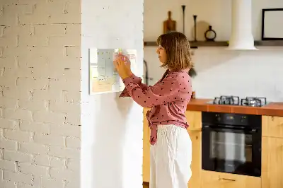 Pizarra magnética de pared con rotulador y diseño de planificador familiar