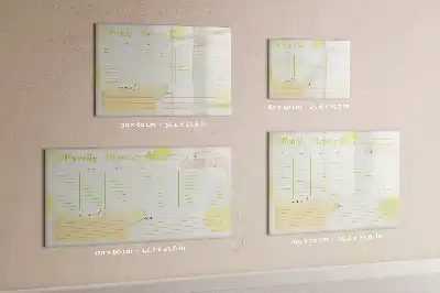 Pizarra magnética de pared con rotulador y diseño de planificador familiar