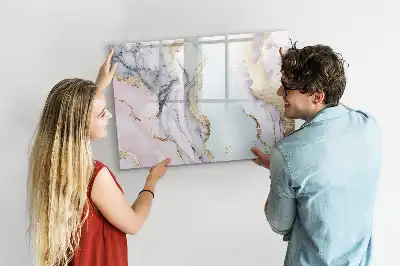 Pizarra magnética de pared con rotulador de mármol