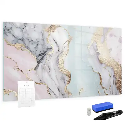 Pizarra magnética de pared con rotulador de mármol