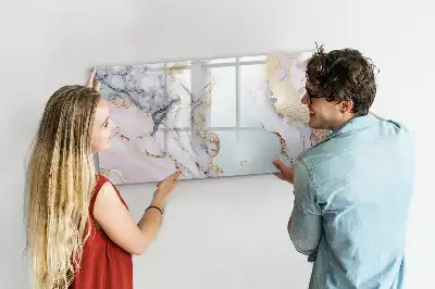 Pizarra magnética de pared con rotulador de mármol