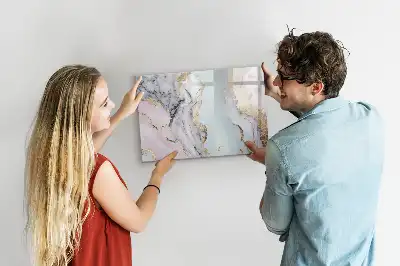 Pizarra magnética de pared con rotulador de mármol