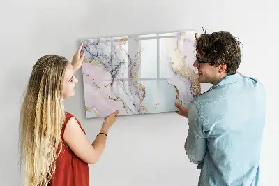 Pizarra magnética de pared con rotulador de mármol