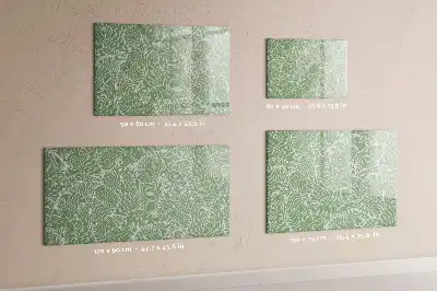 Pizarra magnética de pared con diseño de patrón con hojas y rotulador