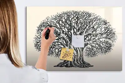 Pizarra magnética de pared con rotulador diseño de gran árbol de la naturaleza