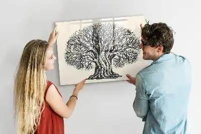 Pizarra magnética de pared con rotulador diseño de gran árbol de la naturaleza