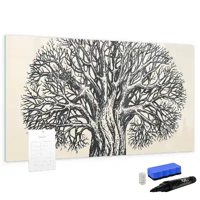 Pizarra magnética de pared con rotulador diseño de gran árbol de la naturaleza