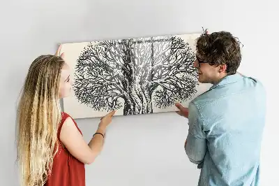 Pizarra magnética de pared con rotulador diseño de gran árbol de la naturaleza