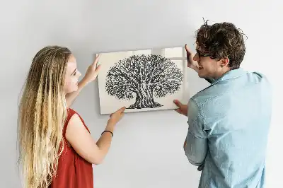 Pizarra magnética de pared con rotulador diseño de gran árbol de la naturaleza
