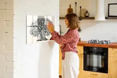 Pizarra magnética de pared con rotulador diseño de gran árbol de la naturaleza