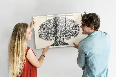 Pizarra magnética de pared con rotulador diseño de gran árbol de la naturaleza