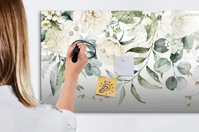 Pizarra borrable de cristal con imanes diseño naturaleza
