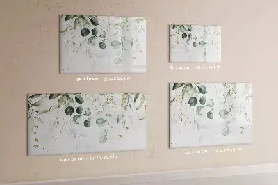 Pizarra magnética de pared con rotulador y diseño de plantas colgantes