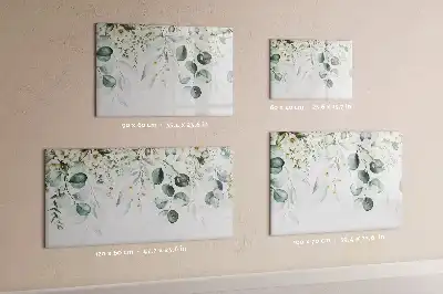 Pizarra magnética de pared con diseño de plantas de la naturaleza y rotulador incluido