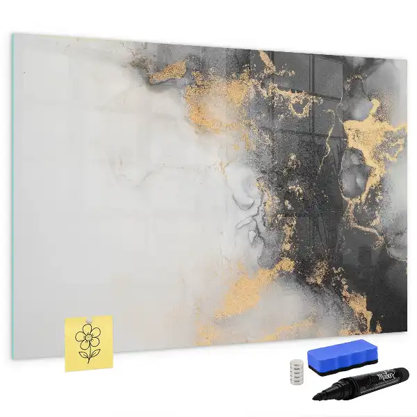 Pizarra magnética de pared con rotulador de mármol